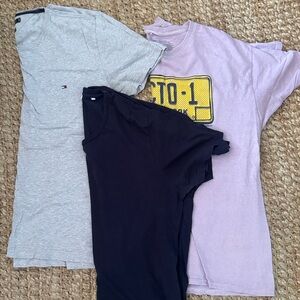 Men’s tshirt tees black gray blue Black Tee with Red Bow bundle size xl